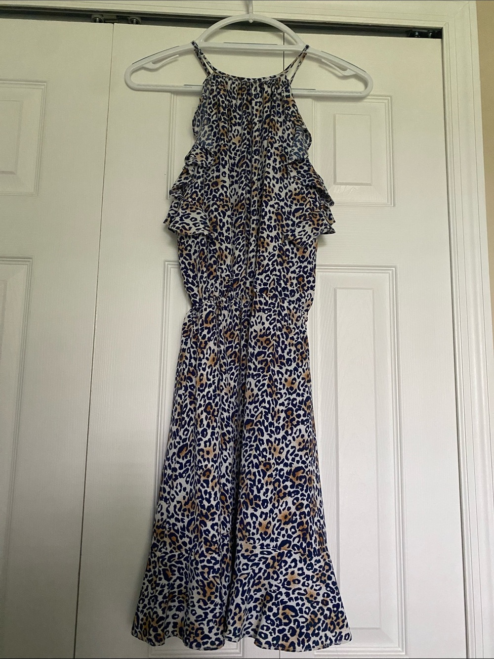 Slate & Willow leopard print halter dress